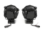 Raxiom 18-23 Jeep Wrangler JL Axial Series 9-In LED Angel Eye Headlights- Black Housing (Clear Lens)