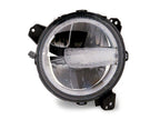 Raxiom 18-23 Jeep Wrangler JL Axial Series 9-In LED Headlights- Black Housing (Clear Lens)