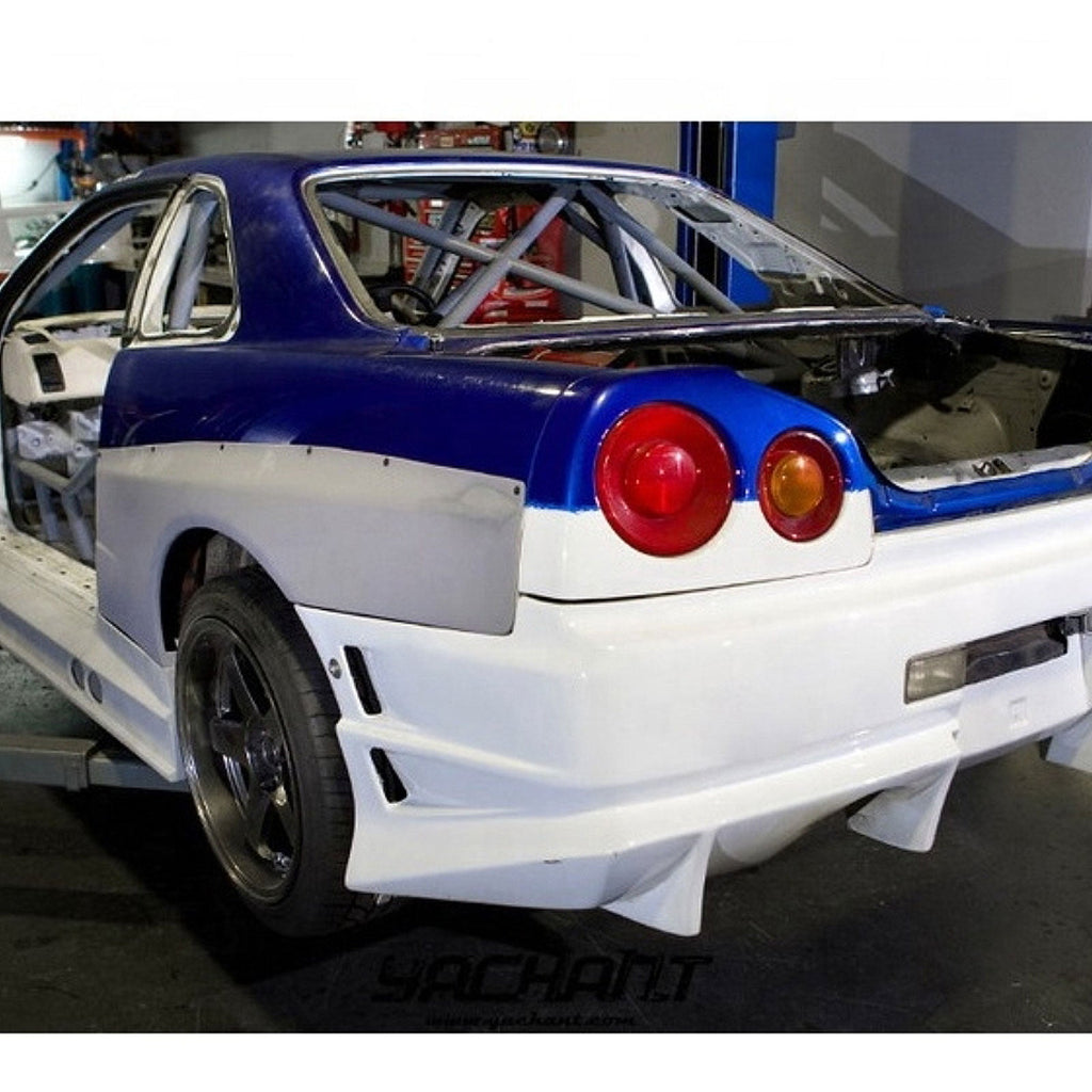 GTR Style Rear Over Fender Widebody Flares for Nissan Skyline R34 - Bull Boost Performance