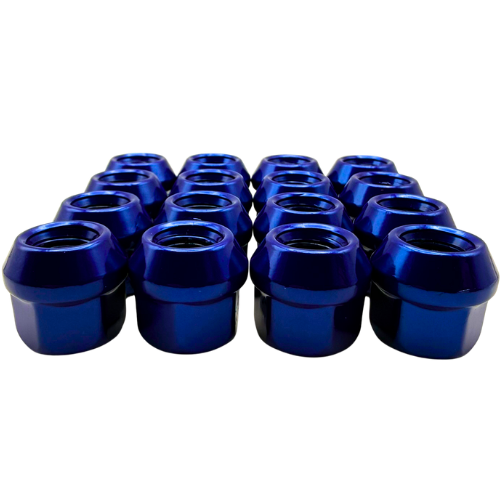 16 Pack M12x1.25 Open End Spline Colored ATV UTV Lug Nuts with Key