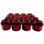 16 Pack M12x1.25 Open End Spline Colored ATV UTV Lug Nuts with Key