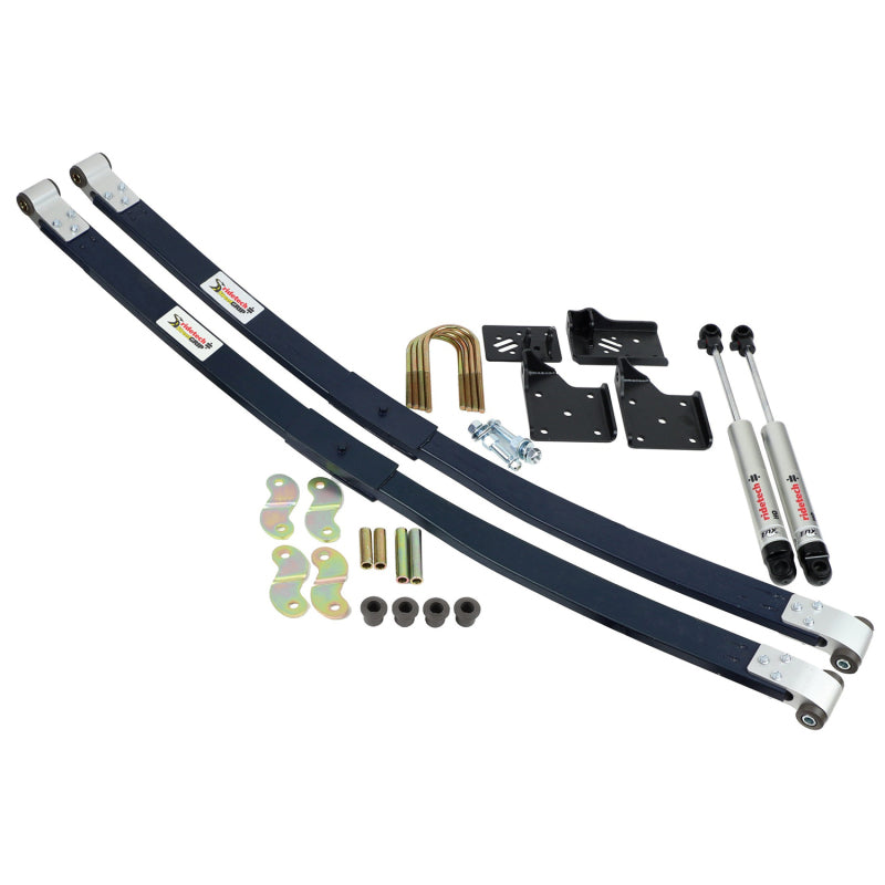Ridetech 55-57 Chevrolet Bel Air Composite Leaf Spring w/ HQ Shock Kit - 2in Drop - Rear