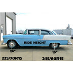 Ridetech 55-57 Chevrolet Bel Air Composite Leaf Spring w/ HQ Shock Kit - 2in Drop - Rear