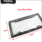 DAS MOTOR HAUS Black Aluminum Audi Rings Logo License Plate Frames 2-PAK
