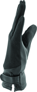 River Road Pecos Leather Mesh Gloves Black Womens - Small