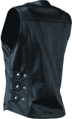 River Road Plains Leather Vest Black Womens - Small