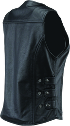 River Road Plains Leather Vest Black Womens - Small