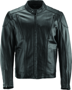 River Road Race Leather Jacket Black - Small