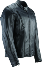 River Road Race Leather Jacket Black - Small
