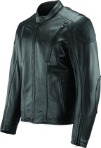 River Road Race Leather Jacket Black - Small