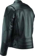 River Road Race Leather Jacket Black - Small