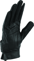 River Road Tucson Leather Perforated Gloves Black - Small