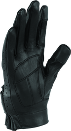 River Road Tucson Leather Perforated Gloves Black Womens - Small
