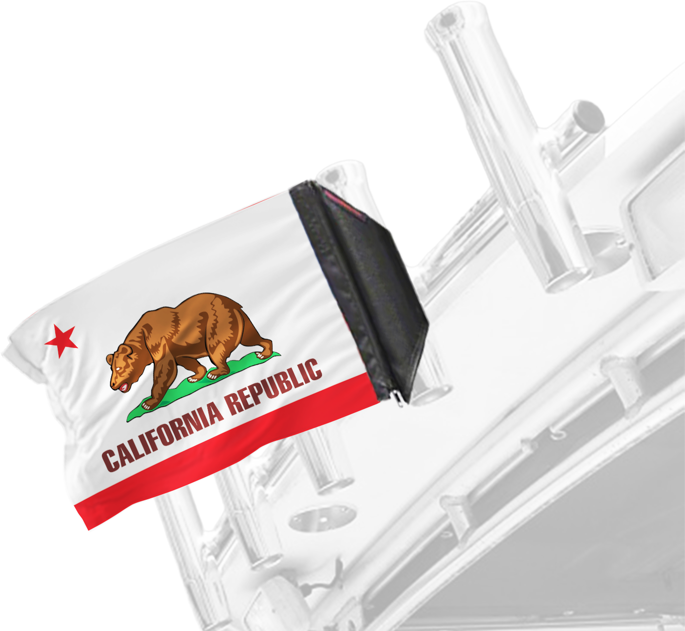 State Flag California 12"x18" Forever Wave Flag for Boats