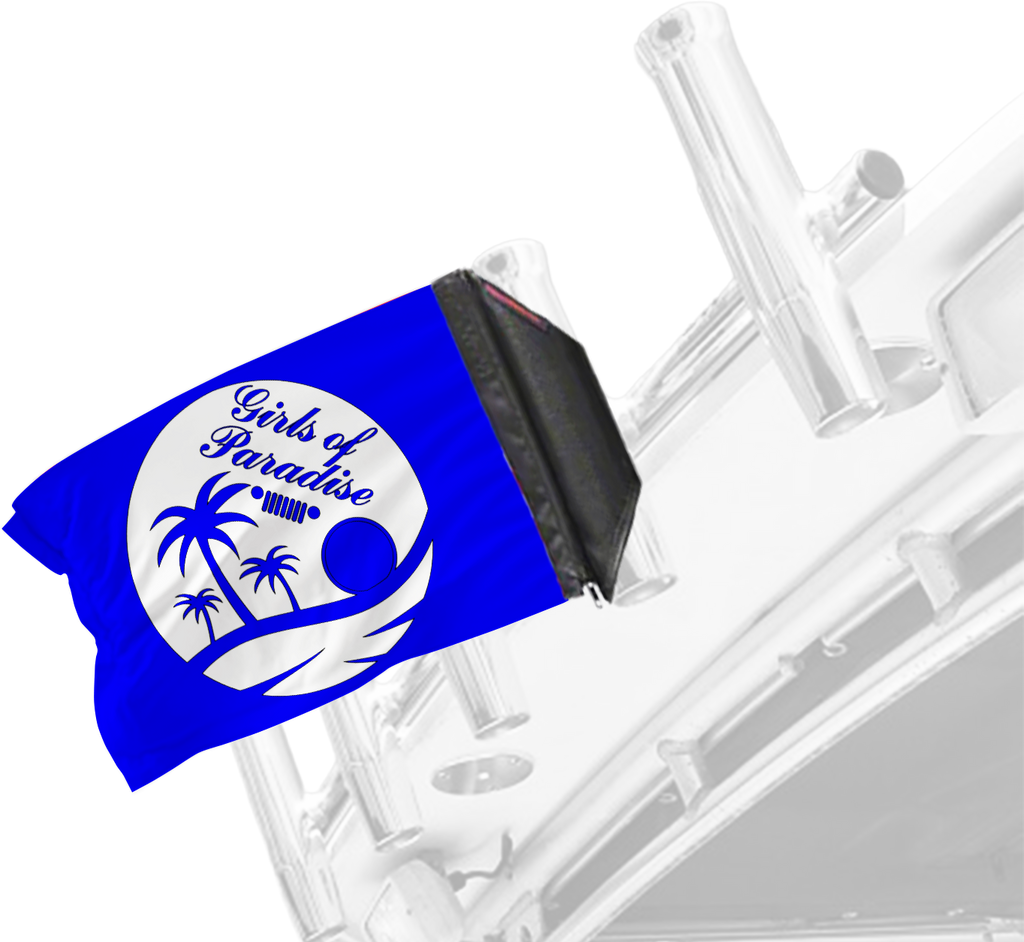 Girls Of Paradise 12"x18" Forever Wave Flag for Boats
