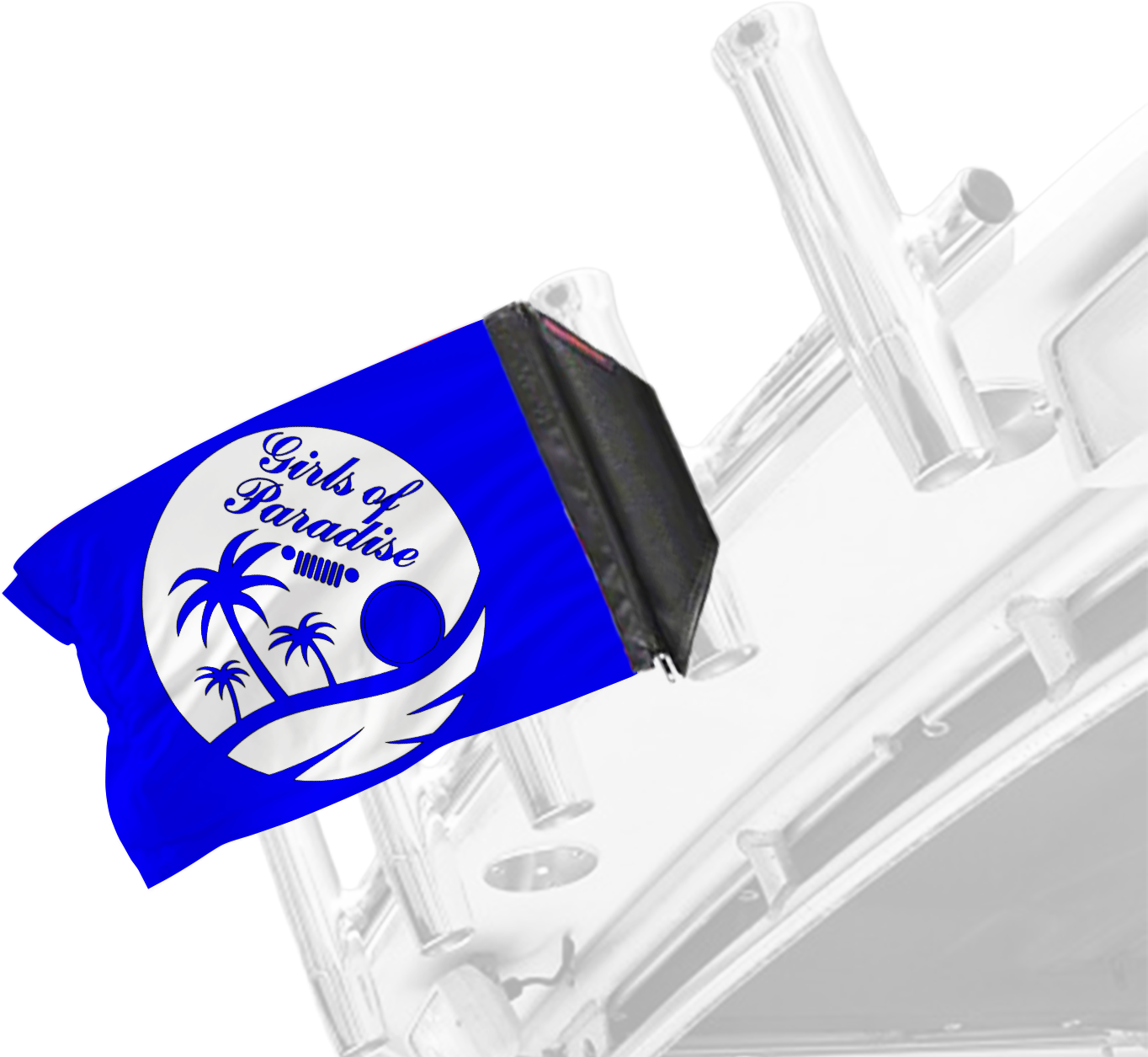 Girls Of Paradise 12"x18" Forever Wave Flag for Boats
