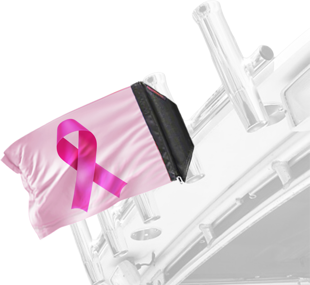 Pink Ribbon 12"x18" Forever Wave Flag