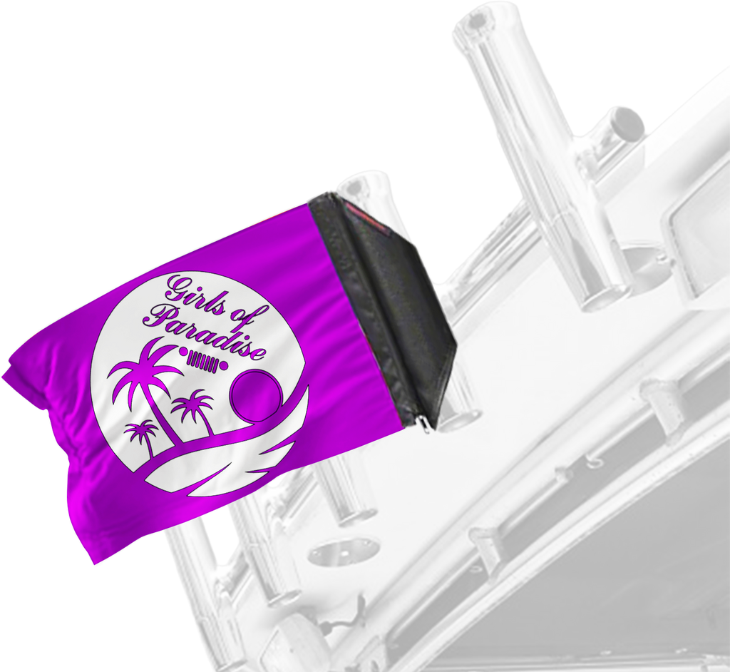 Girls Of Paradise 12"x18" Forever Wave Flag for Boats