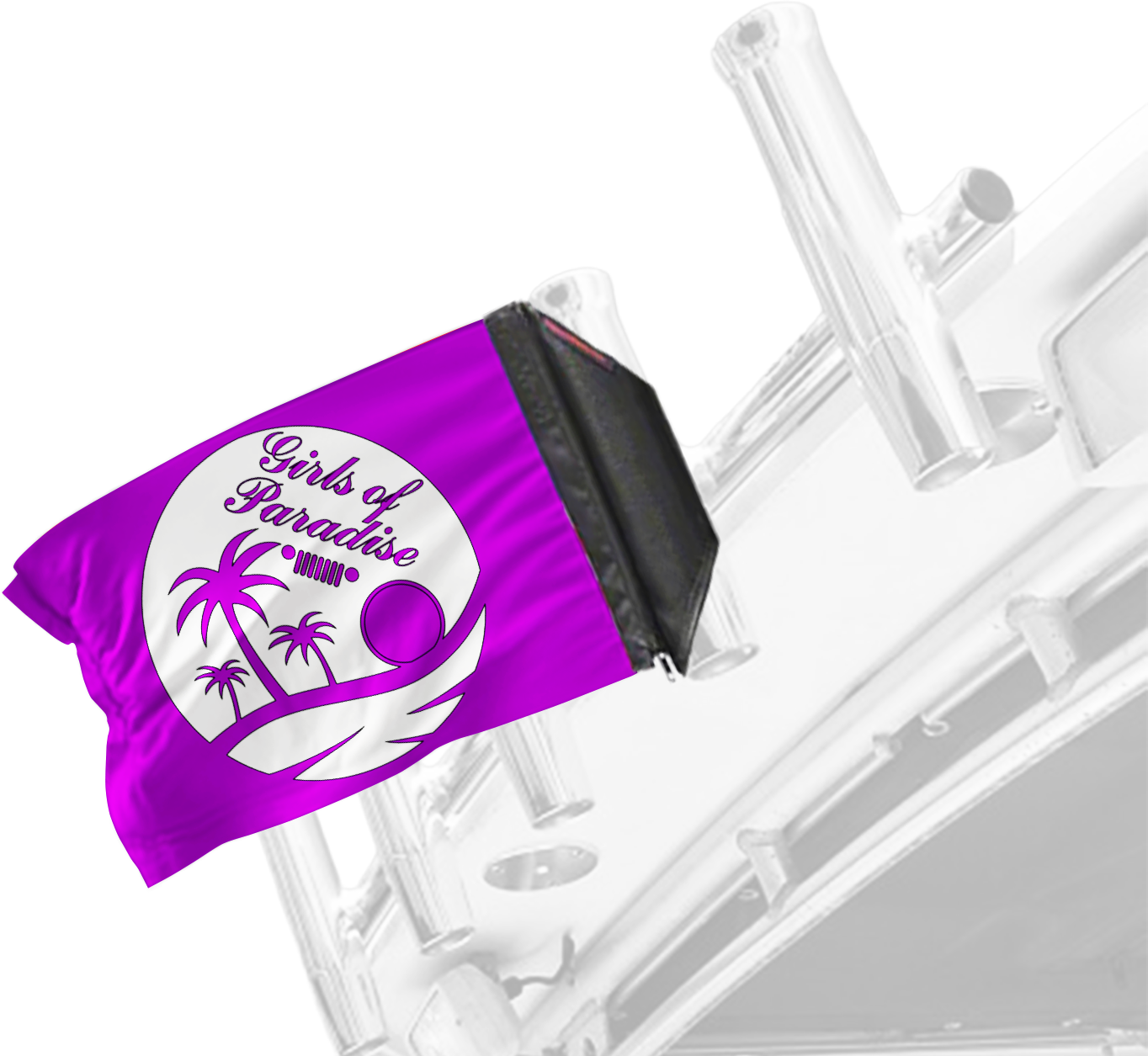Girls Of Paradise 12"x18" Forever Wave Flag for Boats