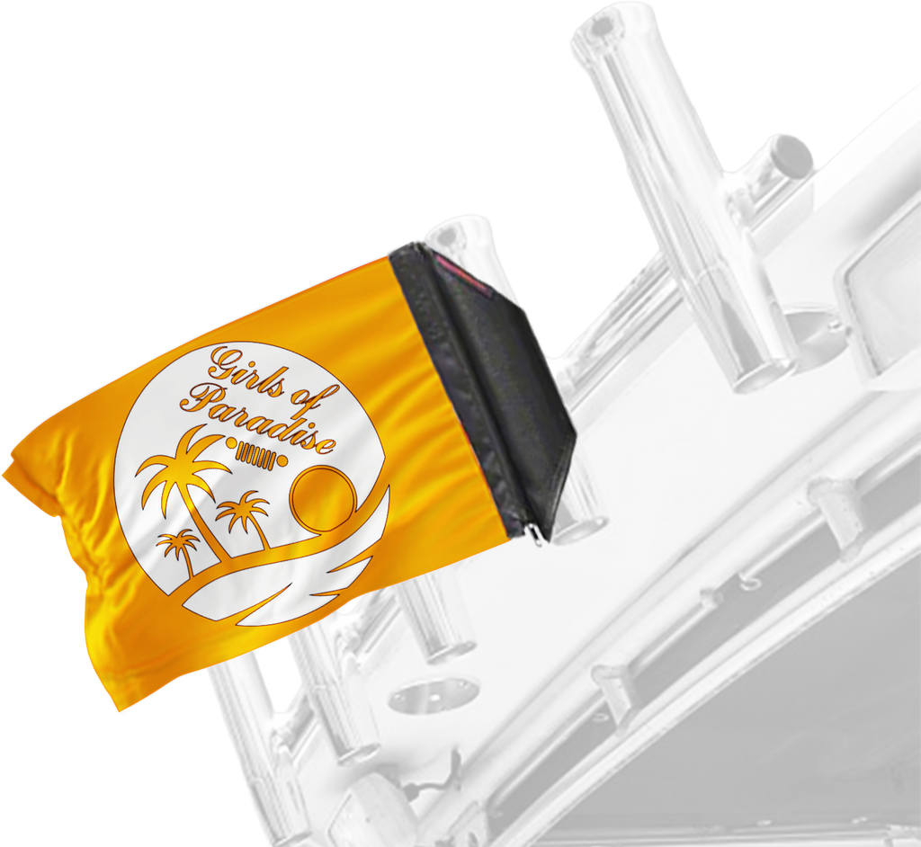 Girls Of Paradise 12"x18" Forever Wave Flag for Boats