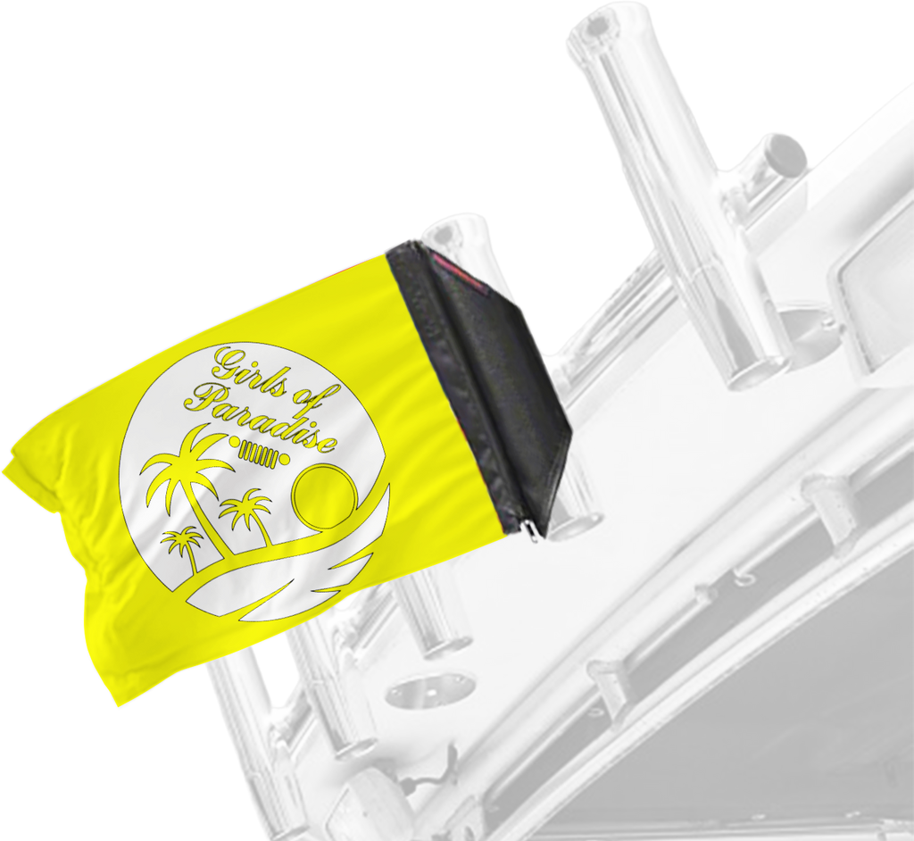 Girls Of Paradise 12"x18" Forever Wave Flag for Boats