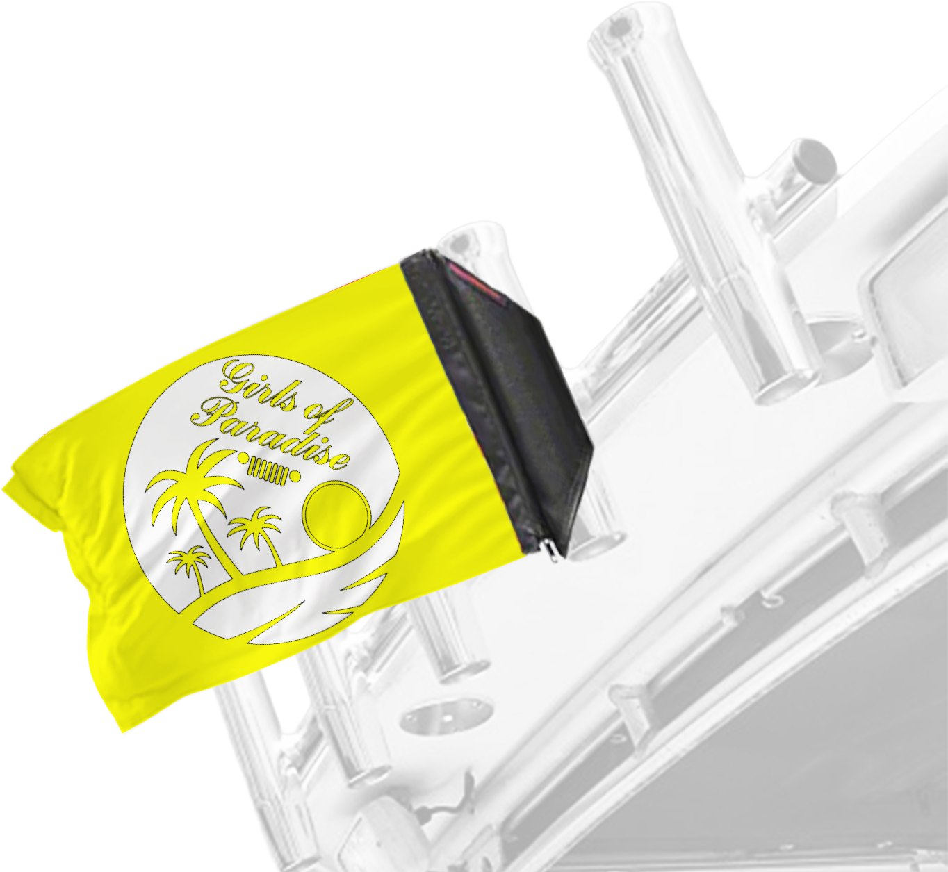 Girls Of Paradise 12"x18" Forever Wave Flag for Boats