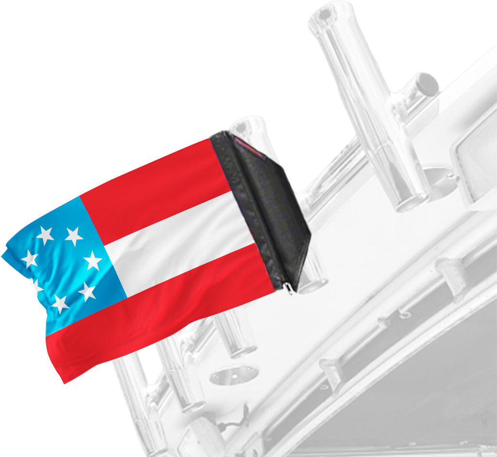 1st Confederate 7 Star 12"x18" Forever Wave Flag for Boats