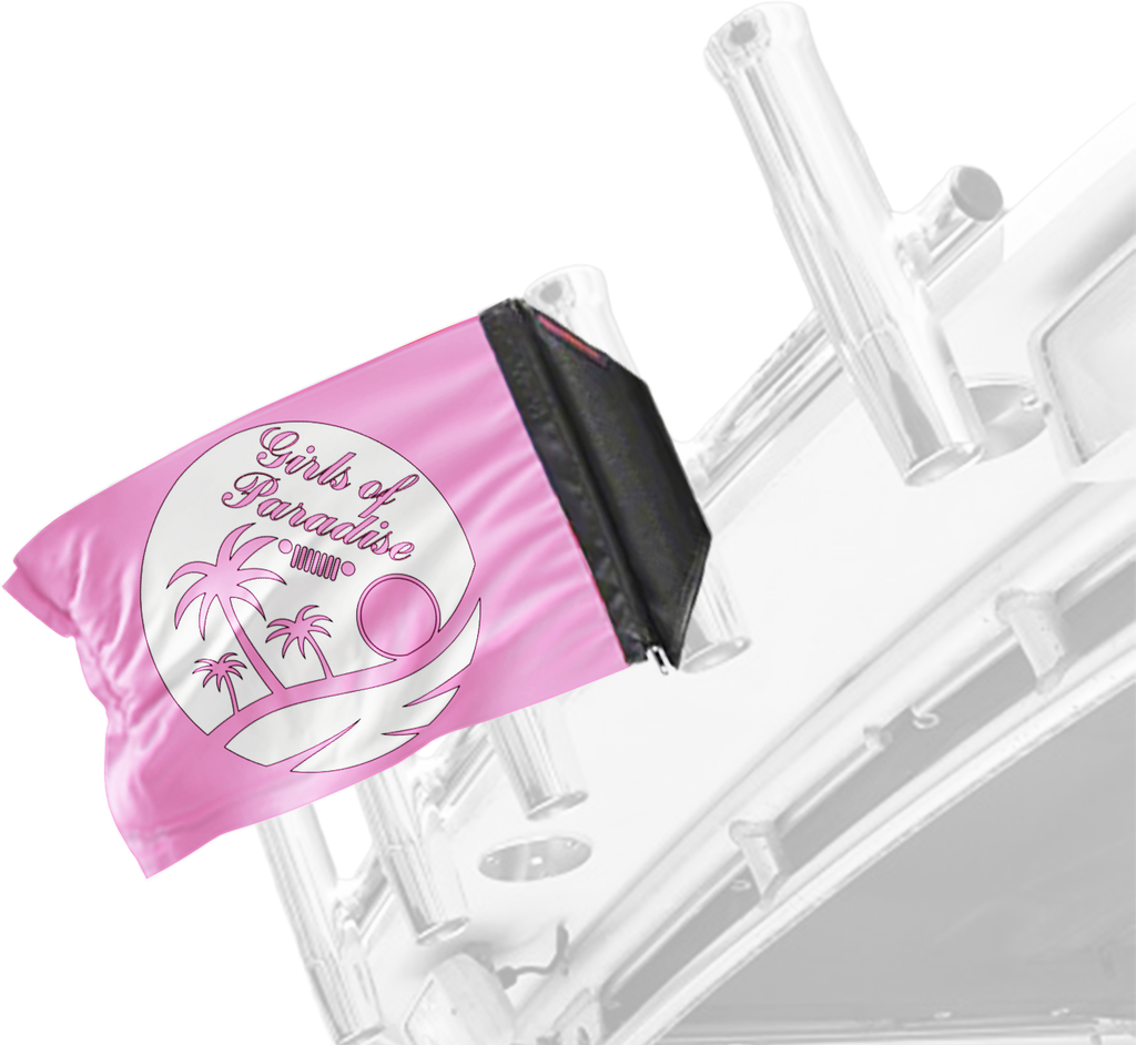 Girls Of Paradise 12"x18" Forever Wave Flag for Boats