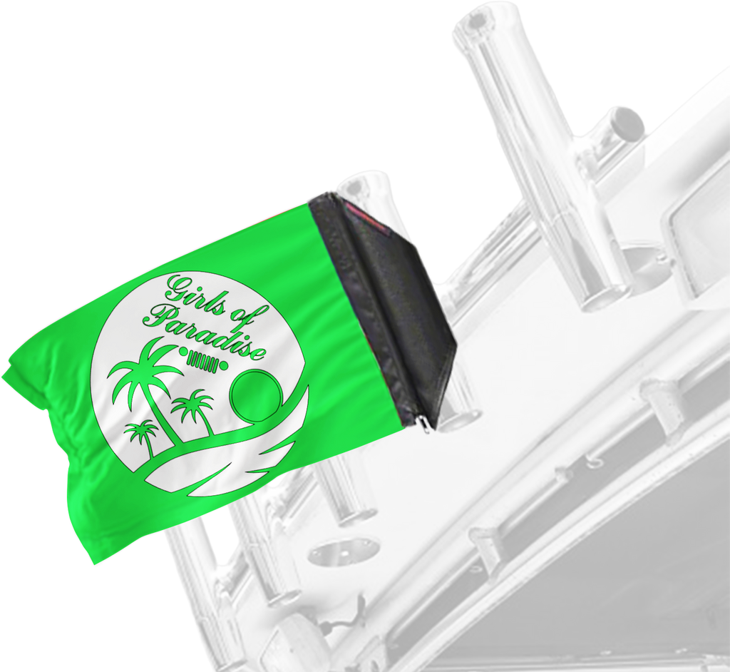 Girls Of Paradise 12"x18" Forever Wave Flag for Boats