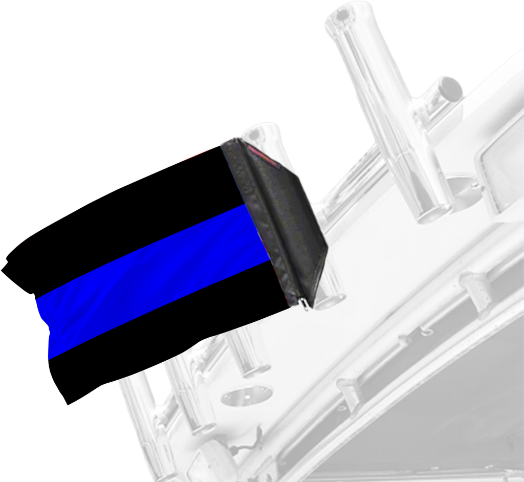 Thin Blue Line 12"x18" Forever Wave Flag for Boats