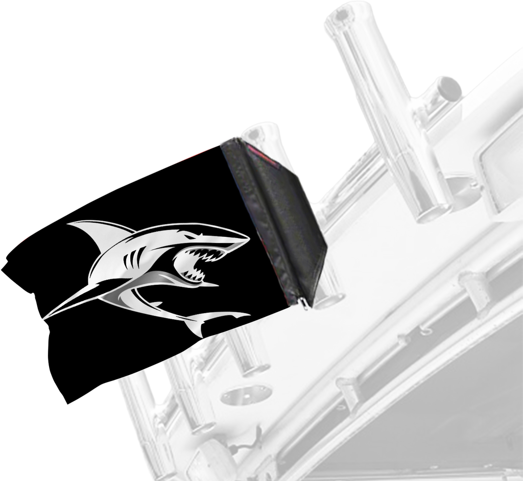 Shark 12"x18" Forever Wave Flag for Boats