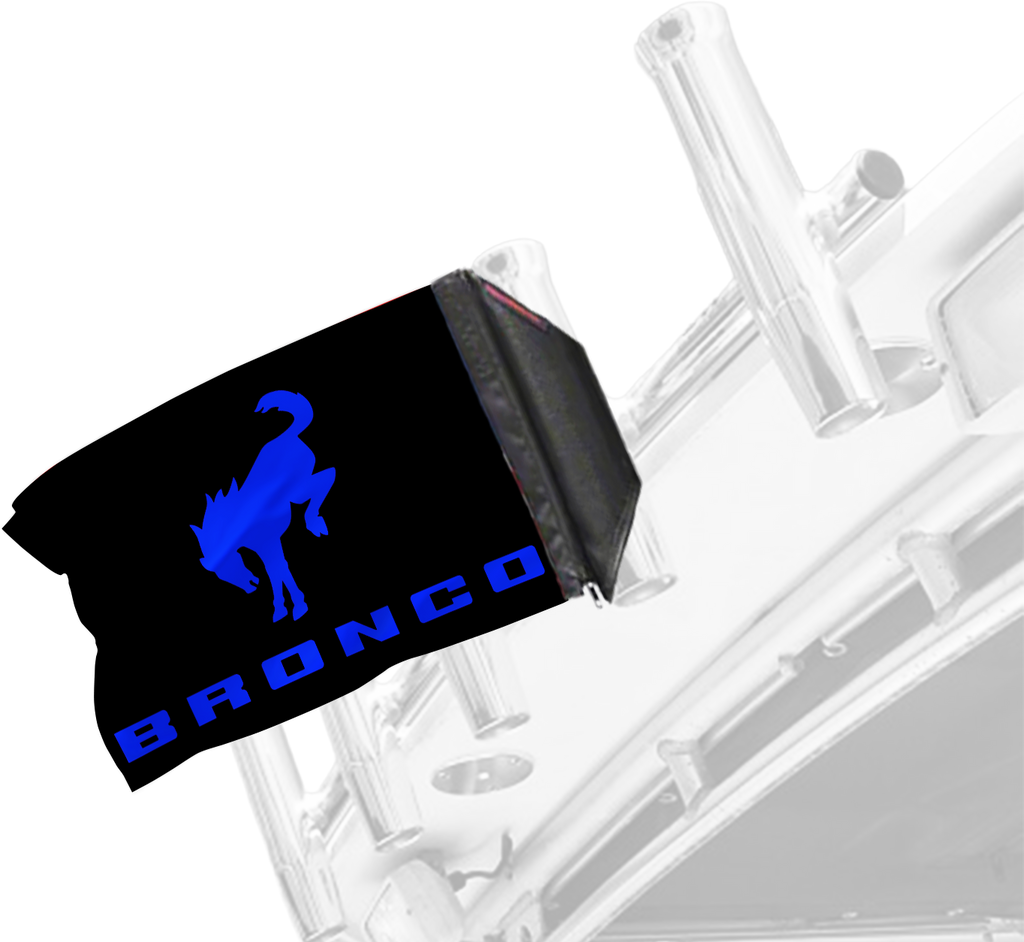Bucking Bronco 12"x18" Forever Wave Flag for Boats