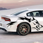 Wolf Side Body Decal | 2-Piece Waterproof Self-Adhesive Vinyl Animal Sticker