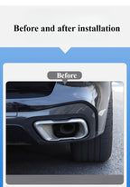 BMW X7 Black Knight Style Exhaust Tip Tail Throat Decorative Cover (Single Hole / Outer Frame)