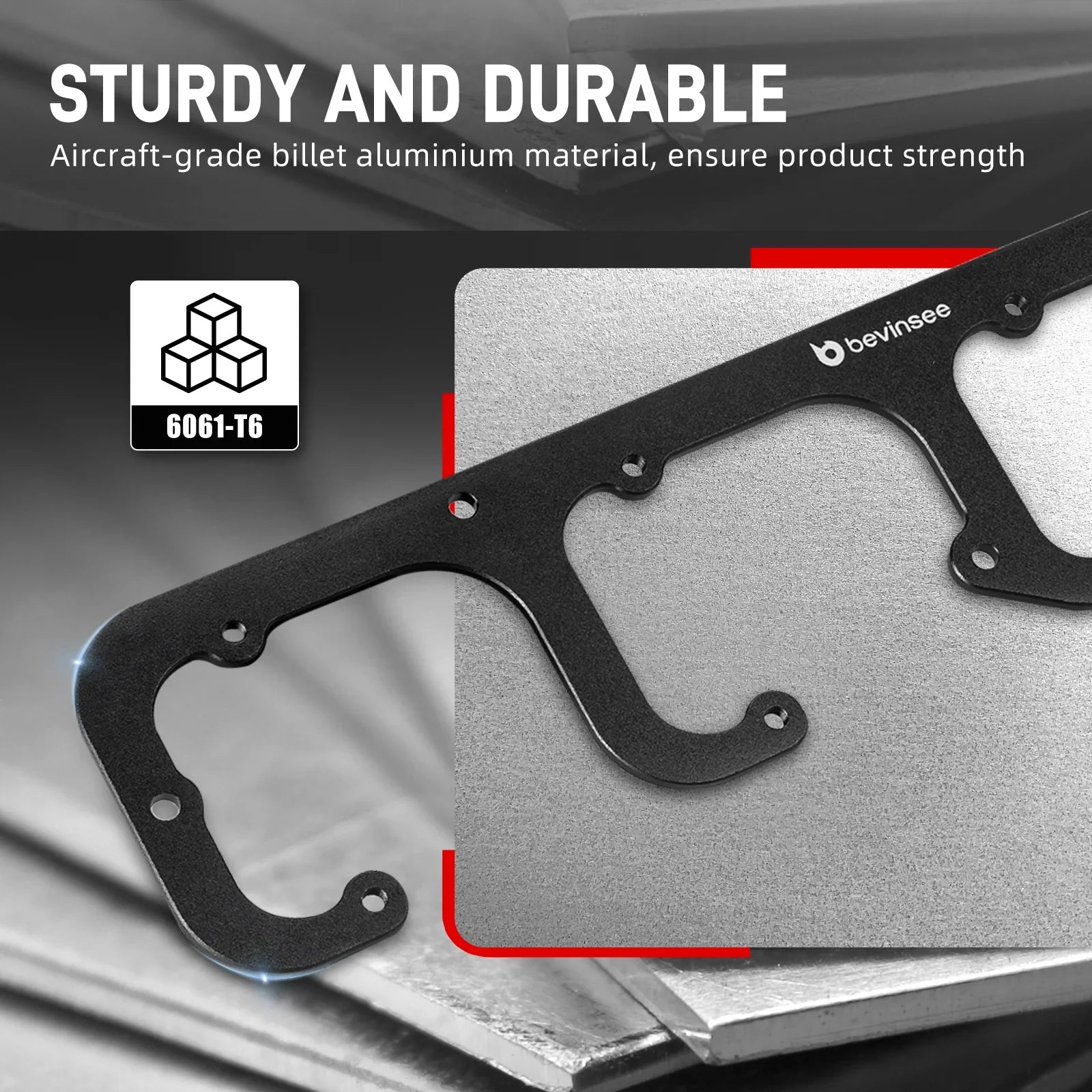 Chevrolet LS Engine Billet Aluminium D581 Square Coil Bracket Set 1997 - 2014 (4.8L / 5.3L / 5.7L / 6.0L / 6.2L / 7.0L V8)