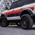 Retro Sunset Orange Waistline Stripe Decal for Ford Bronco | Custom Precut Vinyl Overlay