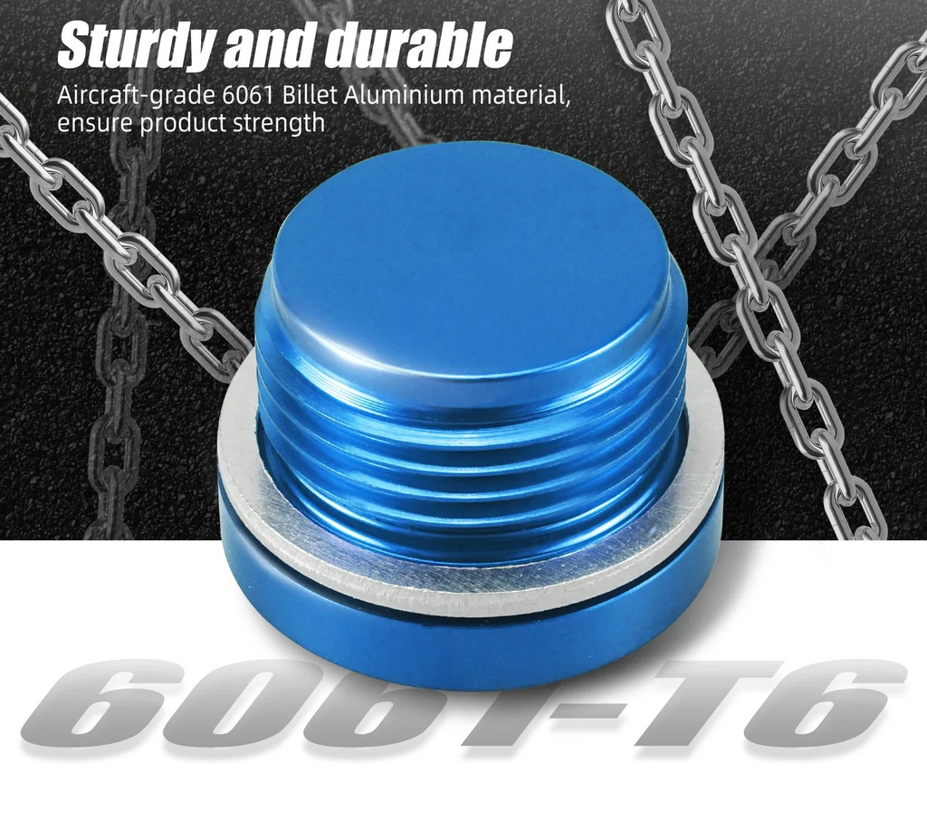 BMW N54 / N55 / S55 Engine Billet Aluminium Oil Thermostat Housing Cover & Plug Kit (Replaces 11617568552)