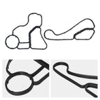 BMW Engine Oil Filter Housing Gasket & Oil Cooler Seal Kit for N20 / N26 / N51 / N52 / N53 / N54 / N55 / S55 Engines (Replaces 11428637820 / 11427525335 / 11428637821 / 11427537293)