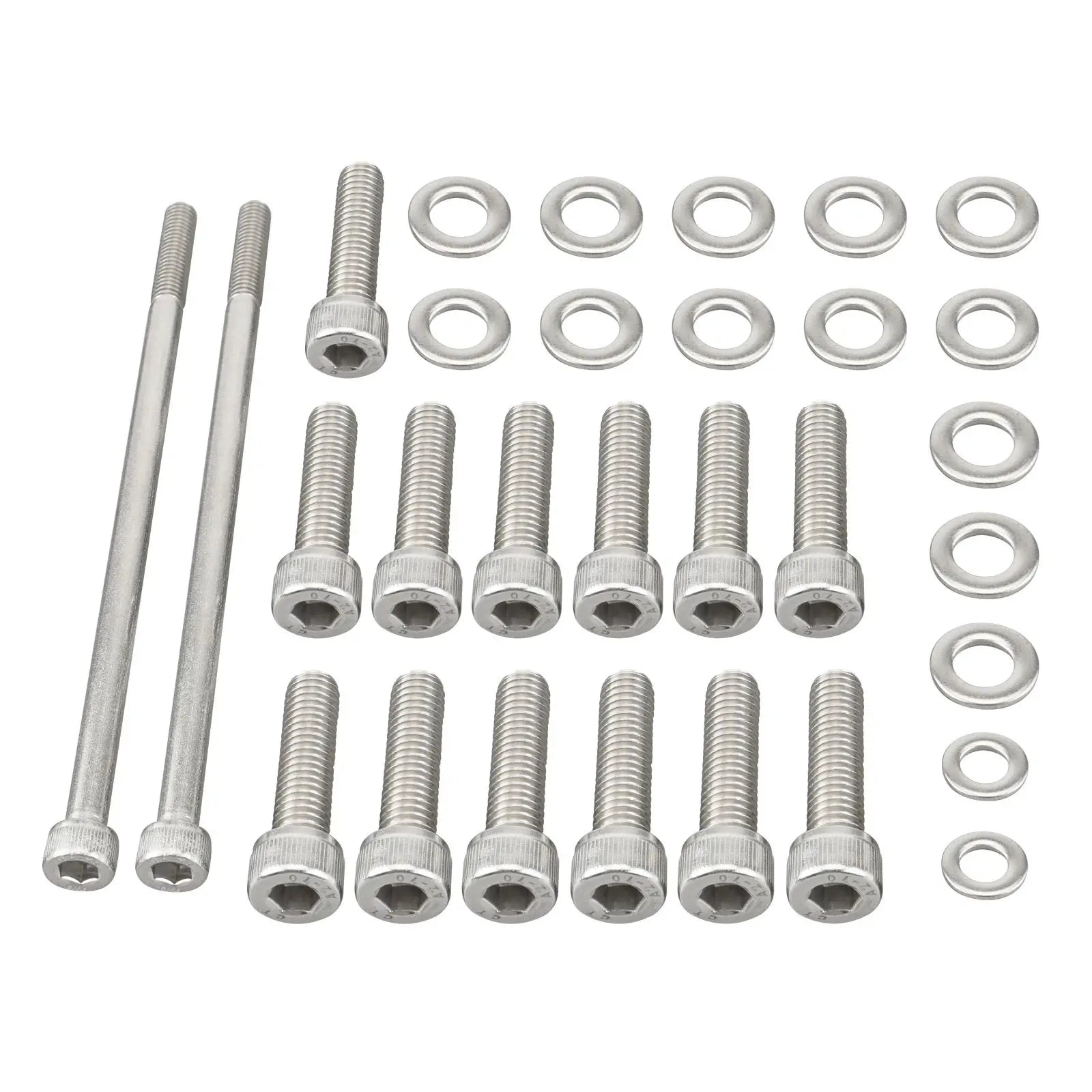 Chevy LS / LSX V8 Stainless Steel Oil Pan Bolt Kit for LS1 / LS2 / LS3 / LS6 / LS7 & Vortec 4.8L / 5.3L / 6.0L / 6.2L Truck Engines (Gen III / Gen IV)
