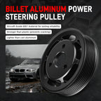 BMW N54 Engine Drive Belt Tensioner & Idler Pulley Kit with Billet Aluminium Power Steering Pulley for E82 / E88 135i & E90 / E91 / E92 / E93 335i / 335xi 2007 - 2010