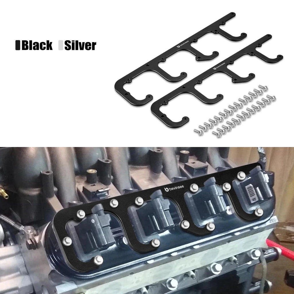 Chevrolet LS Engine Billet Aluminium D581 Square Coil Bracket Set 1997 - 2014 (4.8L / 5.3L / 5.7L / 6.0L / 6.2L / 7.0L V8)