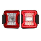 Jeep Wrangler JK 2007 - 2017 / JL 2018+ Smoked LED Tail Light Assembly with Turn Signal / Brake / Running / Reverse Functions (EU Version / Pair)