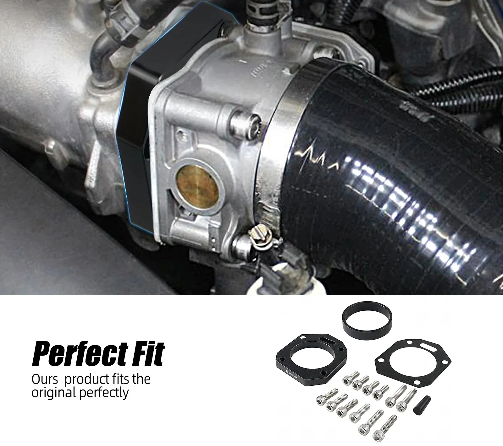 Honda K20 / K24 K-Series Engine Billet Aluminium RBC / RRC Dual Throttle Body Adapter (62mm / 70mm Dual Bore)
