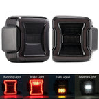 Jeep Wrangler JK 2007 - 2017 / JL 2018+ Smoked LED Tail Light Assembly with Turn Signal / Brake / Running / Reverse Functions (EU Version / Pair)