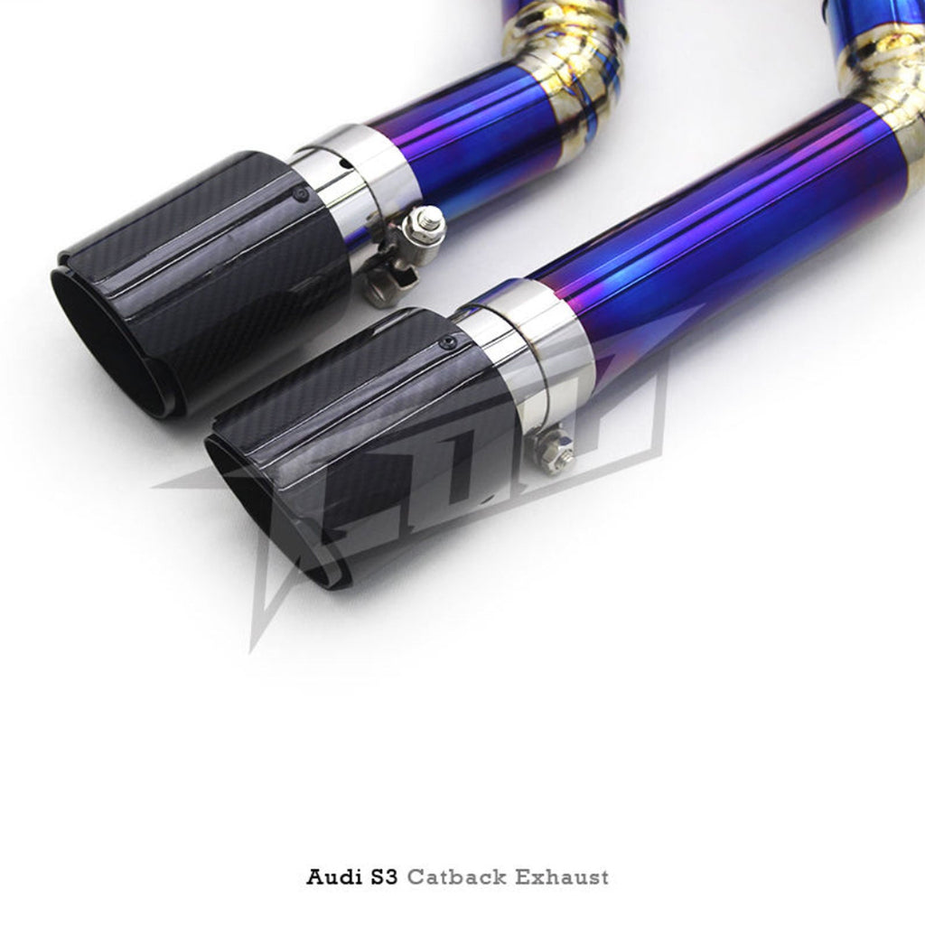Titanium Valved Catback Exhaust System for Audi A3 1.4T 1.8T 2.0T - Bull Boost Performance