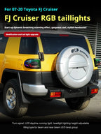 Toyota FJ Cruiser RGB LED Tail Light Assembly with Dynamic Turn Signal 2007 - 2020 (Pair)