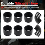 Universal 2.5" Aluminium Turbo Intercooler Piping Kit with Silicone Couplers, U-Pipe & Stainless Steel T-Bolt Clamps