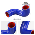 BMW E81 / E82 / E87 / E88 1 Series, E90 / E91 / E92 / E93 3 Series & E84 X1 Lower Radiator to Thermostat Silicone Hose Repair Kit with Billet Aluminum Flange (N52N / N53 Engines / Replaces 17127564478)
