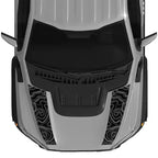 Custom Matte Black Engine Hood Stripe Kit | Front Graphics for Ford Raptor / Mustang