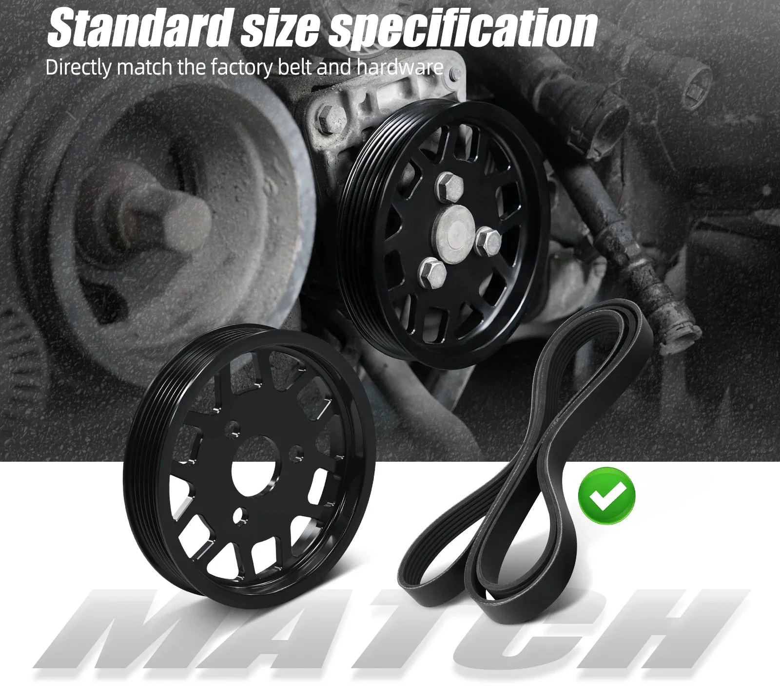 BMW M54 M52TU Aluminum Water Pump & Power Steering Pulley Kit – E46 E39 E38 X3 X5